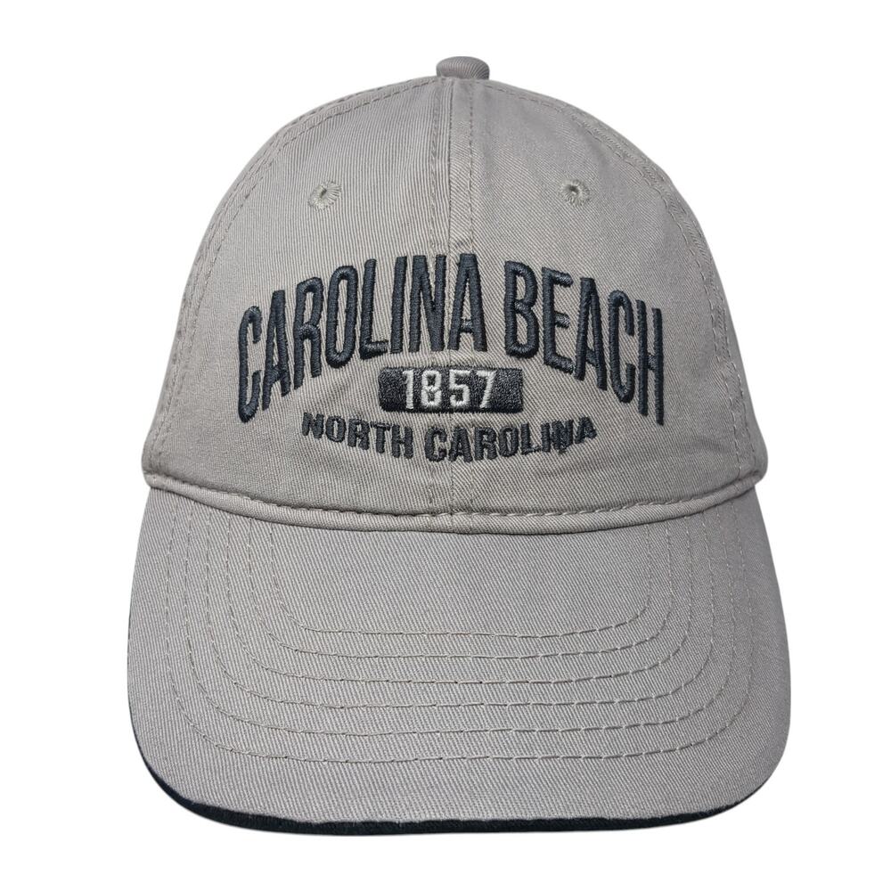Carolina Beach 1857 North Carolina Strapback Baseball Cap Gray One Size Wings